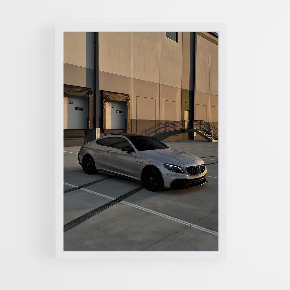 Poster Luxe Argenté – affiche Mercedes (vue 3)
